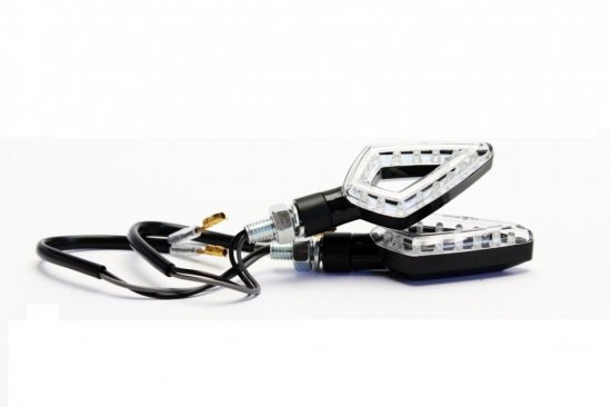 LED flasher lights MOTION STUFF Crni for KAWASAKI Versys 1000, S, SE