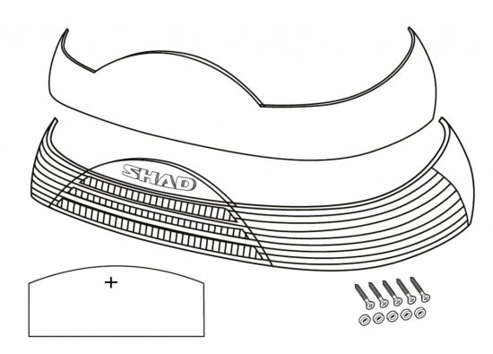 Reflector SHAD D1B465CAR crven for SH46