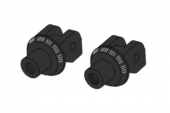 Footpeg adapters PUIG 6347N Crni