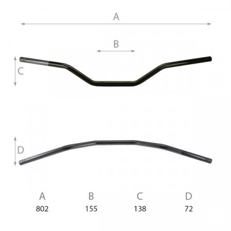 Handlebar DOMINO 184171040 Road high bend antracite