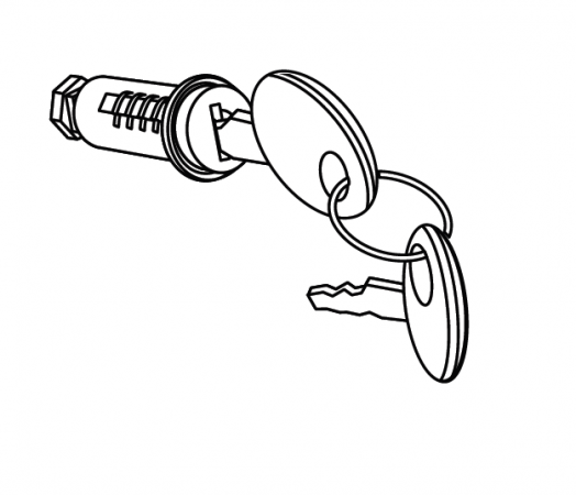 Key lock SHAD 201896R for SH58X/SH59X/SH50/SH48