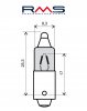 Bulb RMS 246510025 12V 23W, 180° (1 piece)