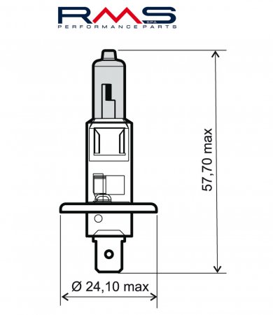 Bulb RMS 246510035 12V 55W, H1 white