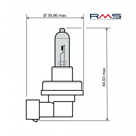 Bulb RMS 246510070 12V 35W, H8 plavi