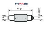 Bulb RMS 246510125 6V 15W, T15X42 S8.5 white