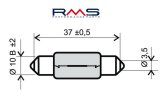 Bulb RMS 246510175 12V 5W, T11X39 S8.5 white