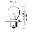 Bulb RMS 246510476 FLOSSER 6V 15W sb 25 p26s