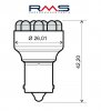 Bulb RMS 246510510 12V 12 Led, BA15S S25 plavi