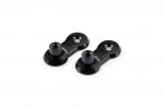 Adjustable footpegs relocation adaptors kit PUIG 3839N 40mm Crni