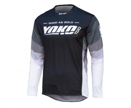 MX jersey YOKO TWO black/white/grey M