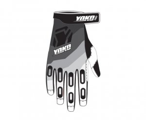 MX rukavice YOKO TWO black/white/grey XL (10)