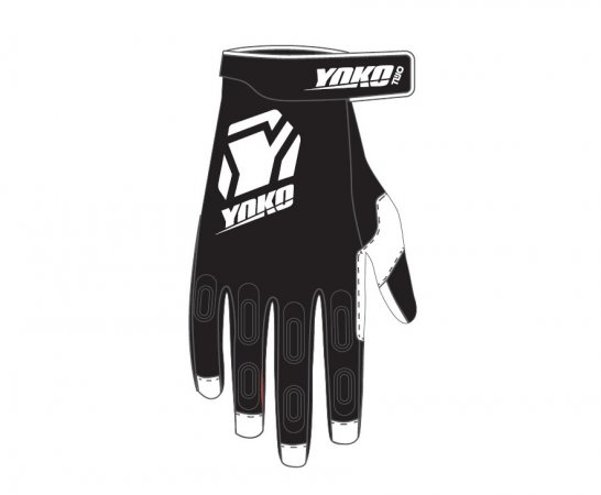 MX rukavice YOKO TWO black/white L (9)