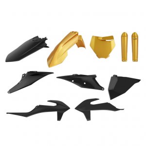 Plastic body kit POLISPORT Gold/black