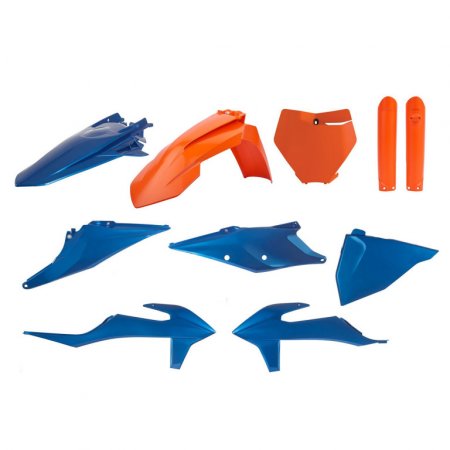 Plastic body kit POLISPORT 91053 Blue/orange