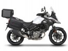 Set aluminijastih kofera sa nosači i pločo SHAD TERRA BLACK, 37L stražnji kofer in 47L bočni koferi SHAD SUZUKI DL 650 V-Strom