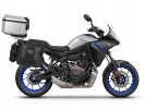 Complete set of SHAD TERRA TR40 adventure saddlebags and SHAD TERRA aluminium 55L topcase, including SHAD YAMAHA MT-07 Tracer / Tracer 700