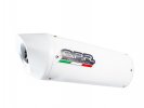 Slip-on exhaust GPR Y.166.ALB ALBUS White glossy including removable db killer, link pipe and catalyst