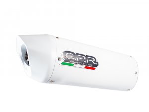 Slip-on exhaust GPR ALBUS EVO4 White glossy including removable db killer and link pipe