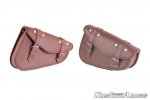 Leather saddlebag CUSTOMACCES APD001T DETROIT brown pair