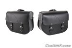 Leather saddlebag CUSTOMACCES APS001N SANT LOUIS Crni pair