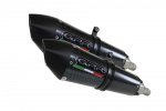 Dual slip-on exhaust GPR A.36.GPAN.PO GPE ANN. Carbon look including removable db killers and link pipes