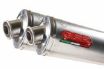 Mid-full system exhaust GPR CO.D.43.IT INOX ROUND Brushed Stainless steel including dual silencers