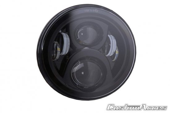 Headlight CUSTOMACCES HL0009N EVOLUTION II Crni