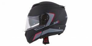 Full face helmet CASSIDA COMPRESS 2.0 REFRACTION matt black / grey / red XS