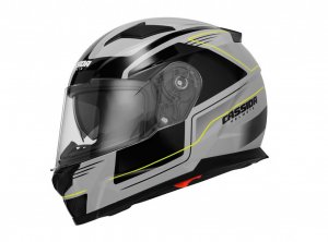 Full face helmet CASSIDA APEX FUSION grey/ black/ yellow fluo L