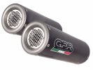 Dual slip-on exhaust GPR A.60.M3.PP M3 Brushed Stainless steel including removable db killers and link pipes