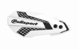 Handguard POLISPORT 8308200018 MX FLOW with mounting system White/black