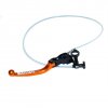 Brake lever ACCOSSATO with integrated remote adjuster for original brake master cylinders folding orange