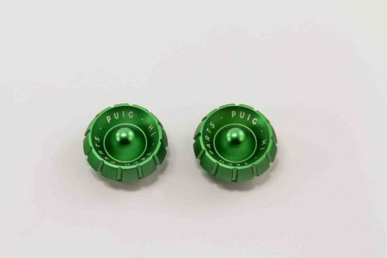 Spare caps PUIG THRUSTER green for KAWASAKI Versys 1000, S, SE