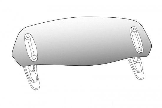 Multiadjustable visor PUIG 6320W clip-on transparent