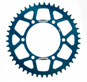 Rear ALU sprocket SUPERSPROX plavi 46T, 525