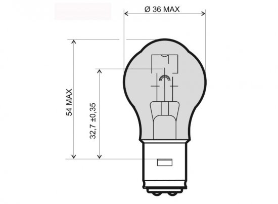 Lamp RMS 246510325 BA20D 12V 45/40W