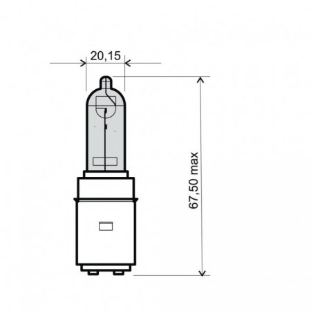 Lamp RMS 246510350 BA20D 12V 35/35W