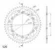 Lančenik zadnji SUPERSPROX RST-899:45-BLK STEALTH Crni 45T, 525