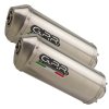 Dual slip-on exhaust GPR CA.7.SAT SATINOX Brushed Stainless steel including removable db killers and link pipes