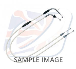 Throttle cables (pair) Venhill H02-4-127-WT featherlight white