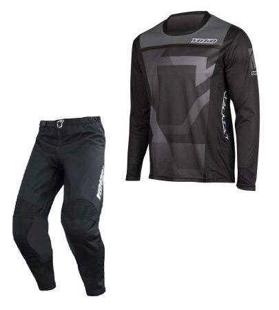 Set of MX pants and MX jersey YOKO TRE+KISA black; black 28 (S)